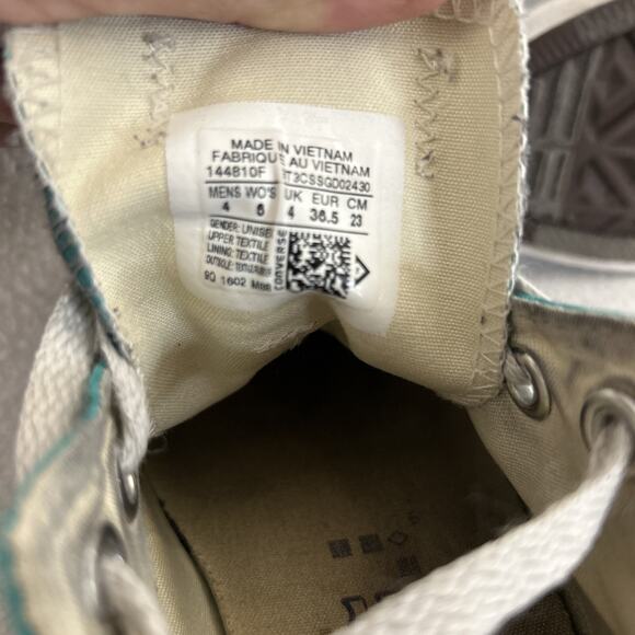 Converse Chuck Taylor All Star Low Canvas Sneakers Teal Blue Mens 4 Women’s 6 - Picture 10 of 10